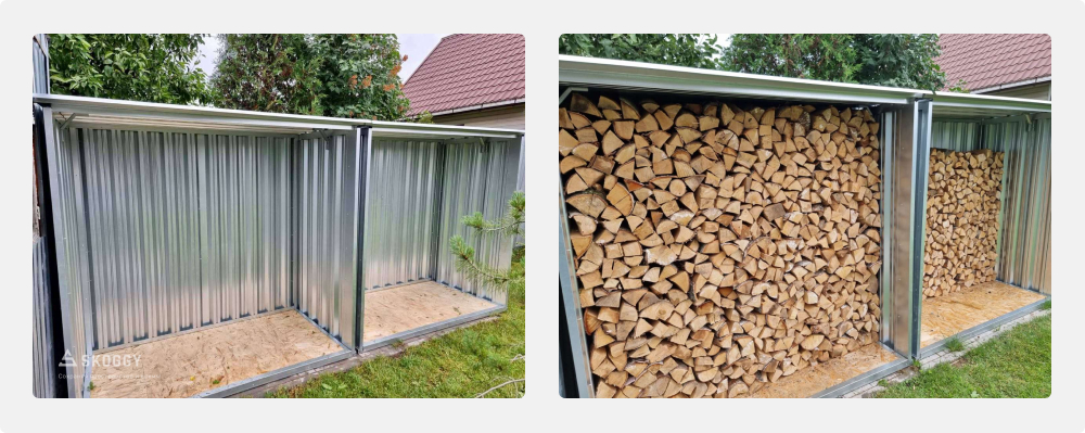 Дровница для дачи SKOGGY - нужный и удобный элемент любого участка