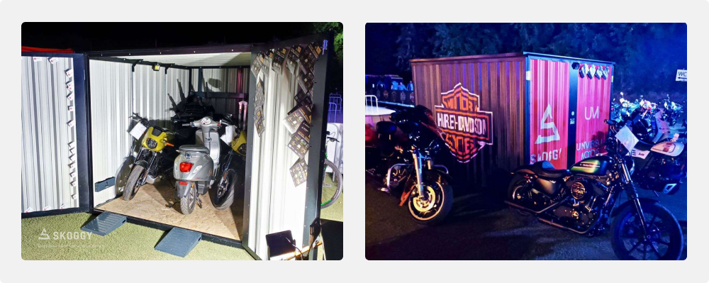 Гараж SKOGGY может использоваться для хранения любого транспорта и техники