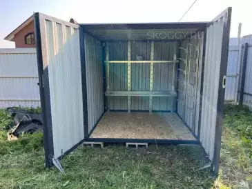 Компактный хозблок для инвентаря в графитовом цвете в дер. Дулепово, г. Солнечногорск, МО