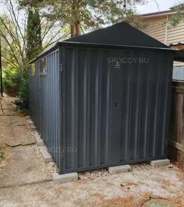 Хозблок для садового инвентаря в графитовом цвете в дер. Писково, мун.окр Истра, МО