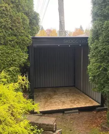 Хозблок для хозяйственных вещей в черном цвете в СНТ Озёрное-1, Дмитровский мун.окр, МО